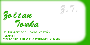 zoltan tomka business card