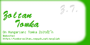 zoltan tomka business card